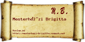 Mesterházi Brigitta névjegykártya