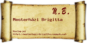 Mesterházi Brigitta névjegykártya